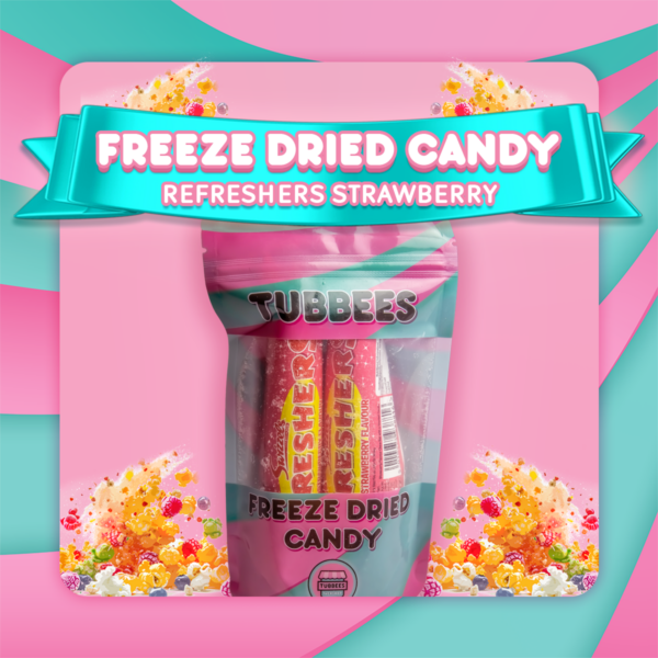 Tubbees Refresher Strawberry Bar Freeze Dried Candy