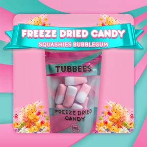 Tubbees Squashies Bubblegum Freeze Dried Candy